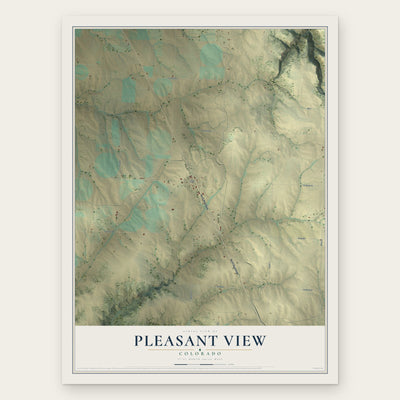 Pleasant View, Colorado map print, the full design