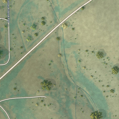 Second close-up of the map of Ramah, Colorado print showing more streets and buildings