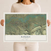 Map of Rangely, Colorado, 12 x 18 inch unframed archival matte print