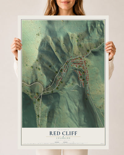 Map of Red Cliff, Colorado, 24 x 36 inch unframed archival matte print