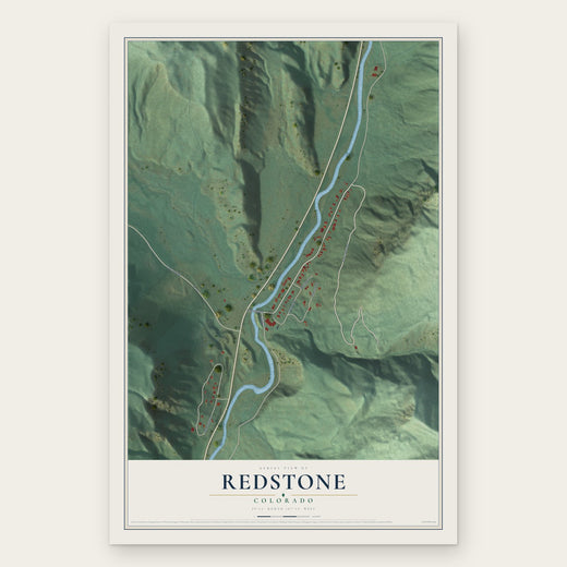 Redstone, Colorado map print, the full design