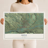 Map of Rifle, Colorado, 12 x 18 inch unframed archival matte print