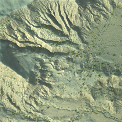 Close-up of the map of Rifle, Colorado print showing street and building detail
