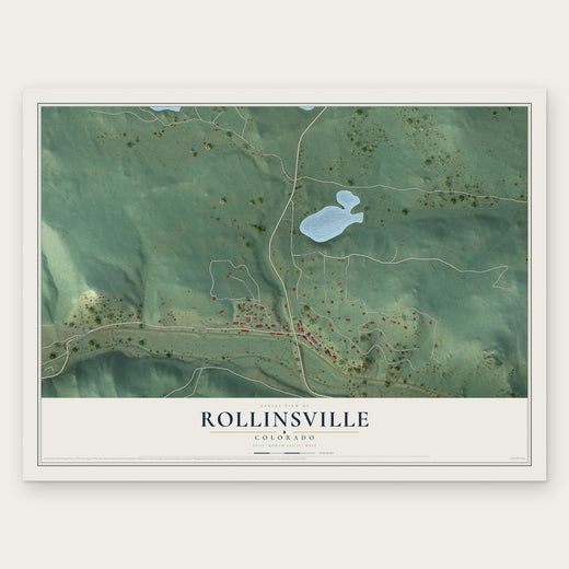 Rollinsville, Colorado map print, the full design