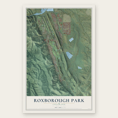 Roxborough Park, Colorado map print, the full design