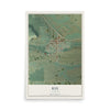 Map of Rye, Colorado, 12 x 18 inch unframed archival matte print