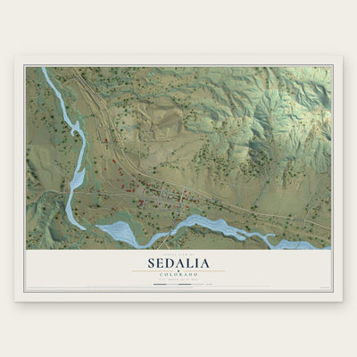 Sedalia, Colorado map print, the full design