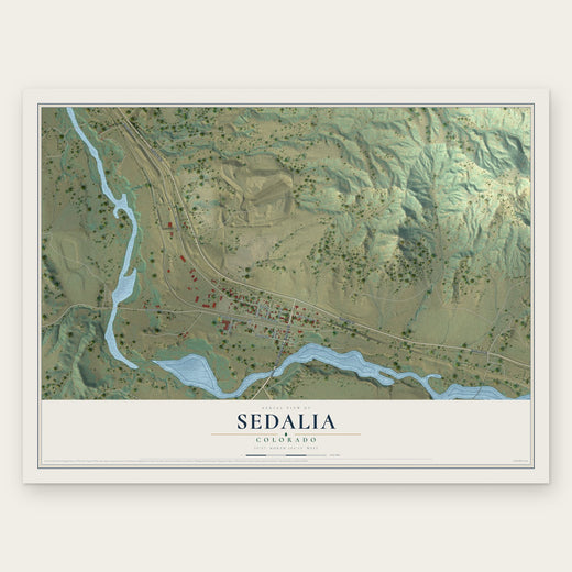 Sedalia, Colorado map print, the full design