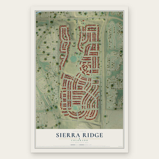 Sierra Ridge, Colorado map print, the full design