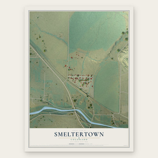 Smeltertown, Colorado map print, the full design