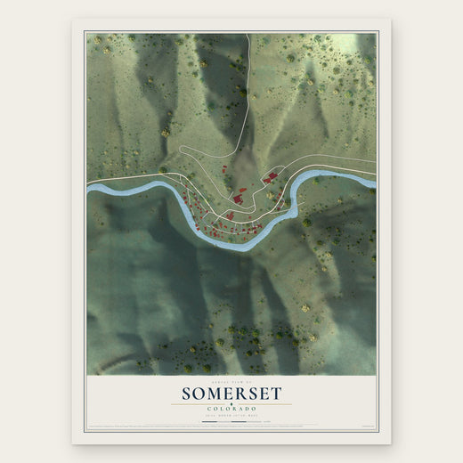 Somerset, Colorado map print, the full design