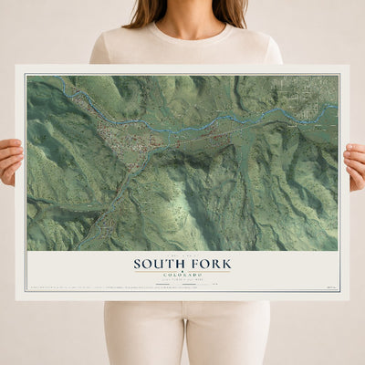 Map of South Fork, Colorado, 18 x 24 inch unframed archival matte print
