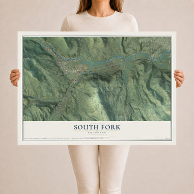 Map of South Fork, Colorado, 24 x 36 inch unframed archival matte print