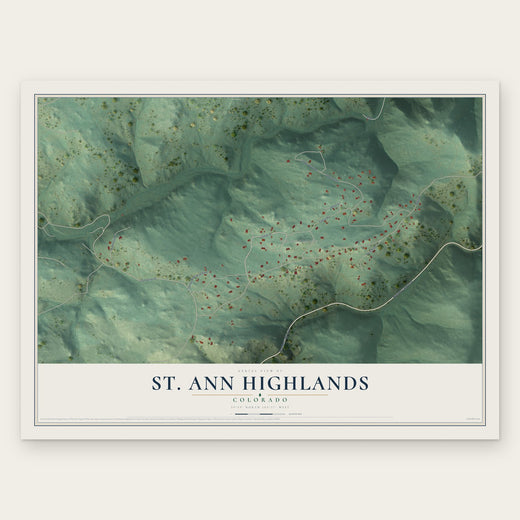 St. Ann Highlands, Colorado map print, the full design