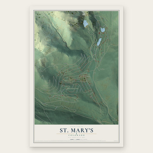 St. Mary's, Colorado map print, the full design