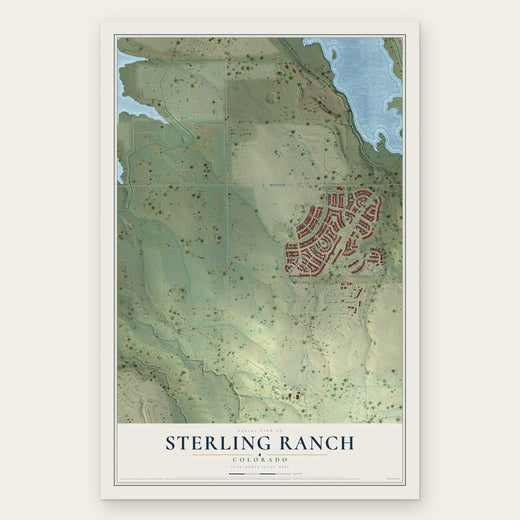 Sterling Ranch, Colorado map print, the full design