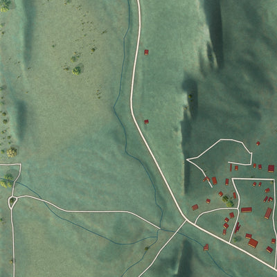 Close-up of the map of Stonewall Gap, Colorado print showing street and building detail