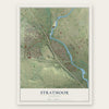 Stratmoor, Colorado map print, the full design