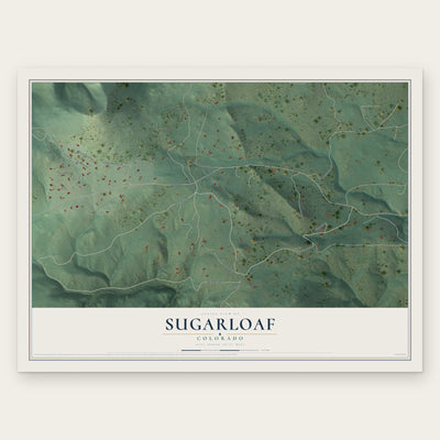 Sugarloaf, Colorado map print, the full design