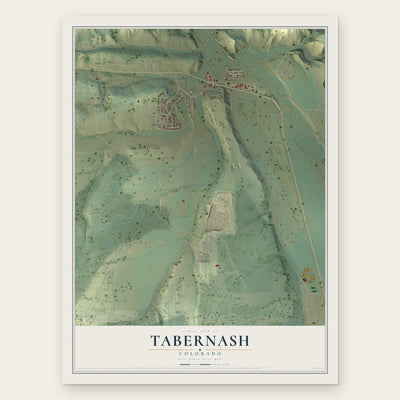 Tabernash, Colorado map print, the full design