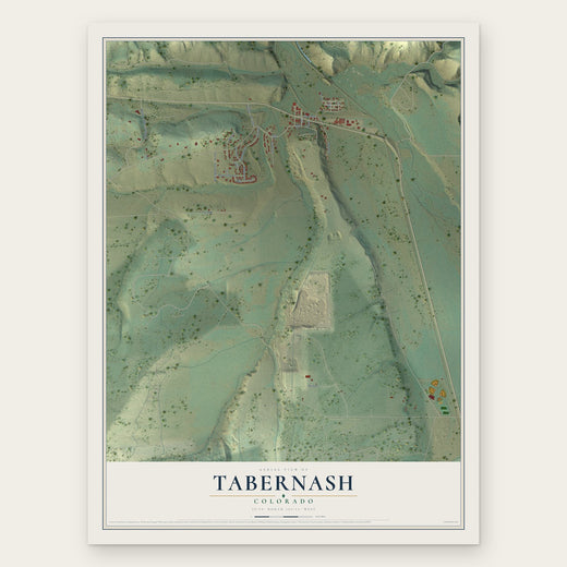 Tabernash, Colorado map print, the full design