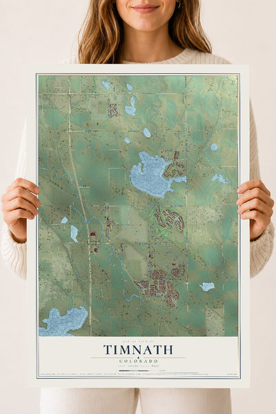 Map of Timnath, Colorado, 18 x 24 inch unframed archival matte print