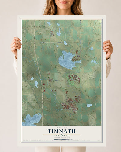 Map of Timnath, Colorado, 24 x 36 inch unframed archival matte print