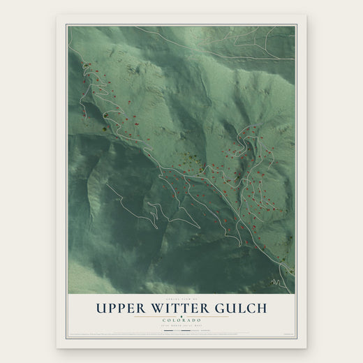 Upper Witter Gulch, Colorado map print, the full design