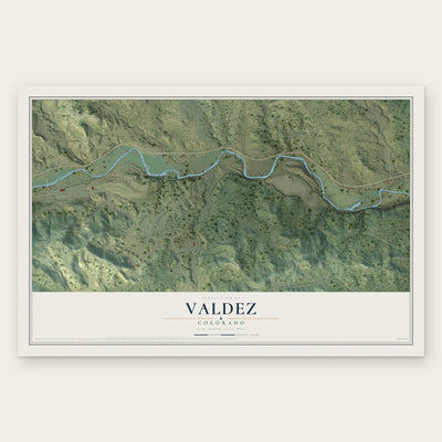 Valdez, Colorado map print, the full design