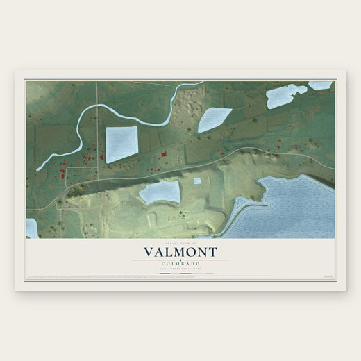 Valmont, Colorado map print, the full design
