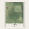 Vernon, Colorado map print, the full design