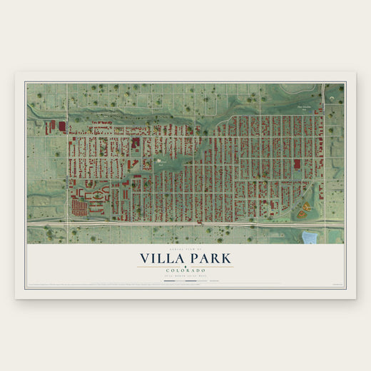 Villa Park, Colorado map print, the full design