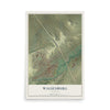 Map of Walsenburg, Colorado, 12 x 18 inch unframed archival matte print