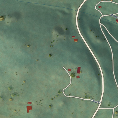 Second close-up of the map of Ward, Colorado print showing more streets and buildings