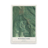 Map of Winter Park, Colorado, 12 x 18 inch unframed archival matte print