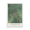 Map of Woodland Park, Colorado, 12 x 18 inch unframed archival matte print