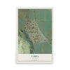 Map of Yampa, Colorado, 12 x 18 inch unframed archival matte print