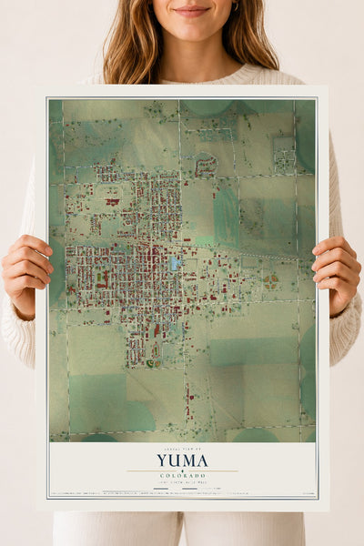Map of Yuma, Colorado, 18 x 24 inch unframed archival matte print