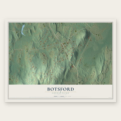 Botsford, Connecticut map print, the full design