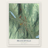 Branchville, Connecticut map print, the full design
