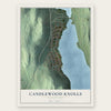 Candlewood Knolls, Connecticut map print, the full design