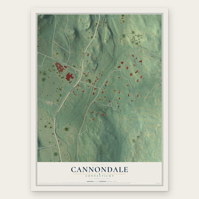 Cannondale, Connecticut map print, the full design