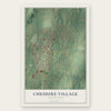 Cheshire Village, Connecticut map print, the full design