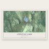 Crystal Lake, Connecticut map print, the full design
