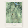 East Village, Connecticut map print, the full design