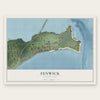 Fenwick, Connecticut map print, the full design