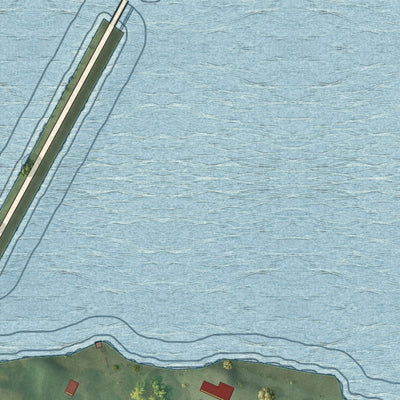 Close-up of the map of Fenwick, Connecticut print showing street and building detail