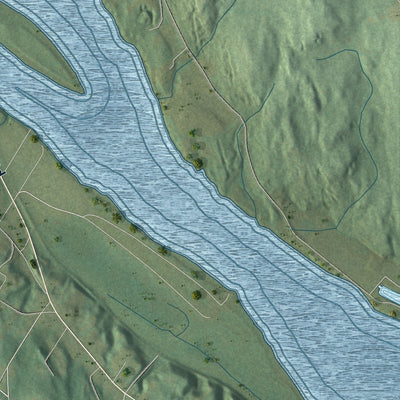 Close-up of the map of Higganum, Connecticut print showing street and building detail
