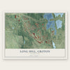 Long Hill, Groton, Connecticut map print, the full design