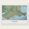 Lordship, Connecticut map print, the full design